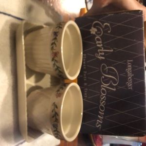 Collector’s Longaberger Flower Pots and Tray